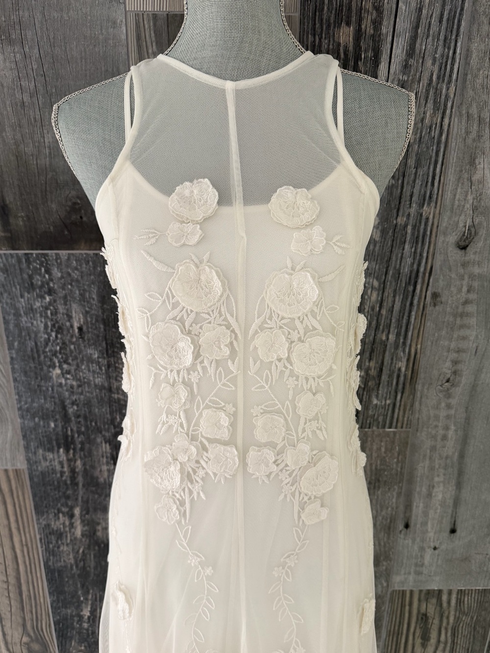 BHLDN Calla Sleeveless Tulle Floral Appliqué Maxi Dress - Picture 2 of 15